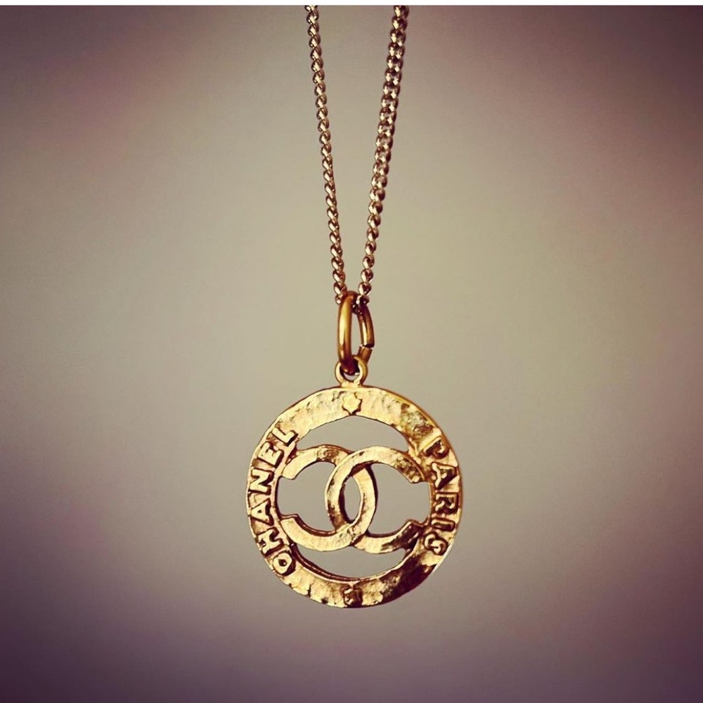 Vintage Chanel Rare 02P Gold Necklace
